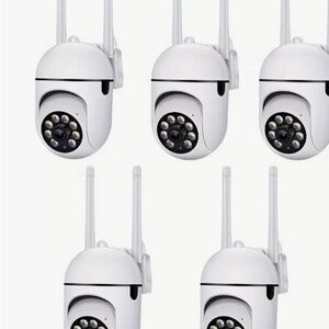White Security Cameras Set